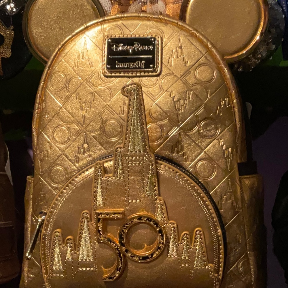 Disney parks 50th gold loungefly